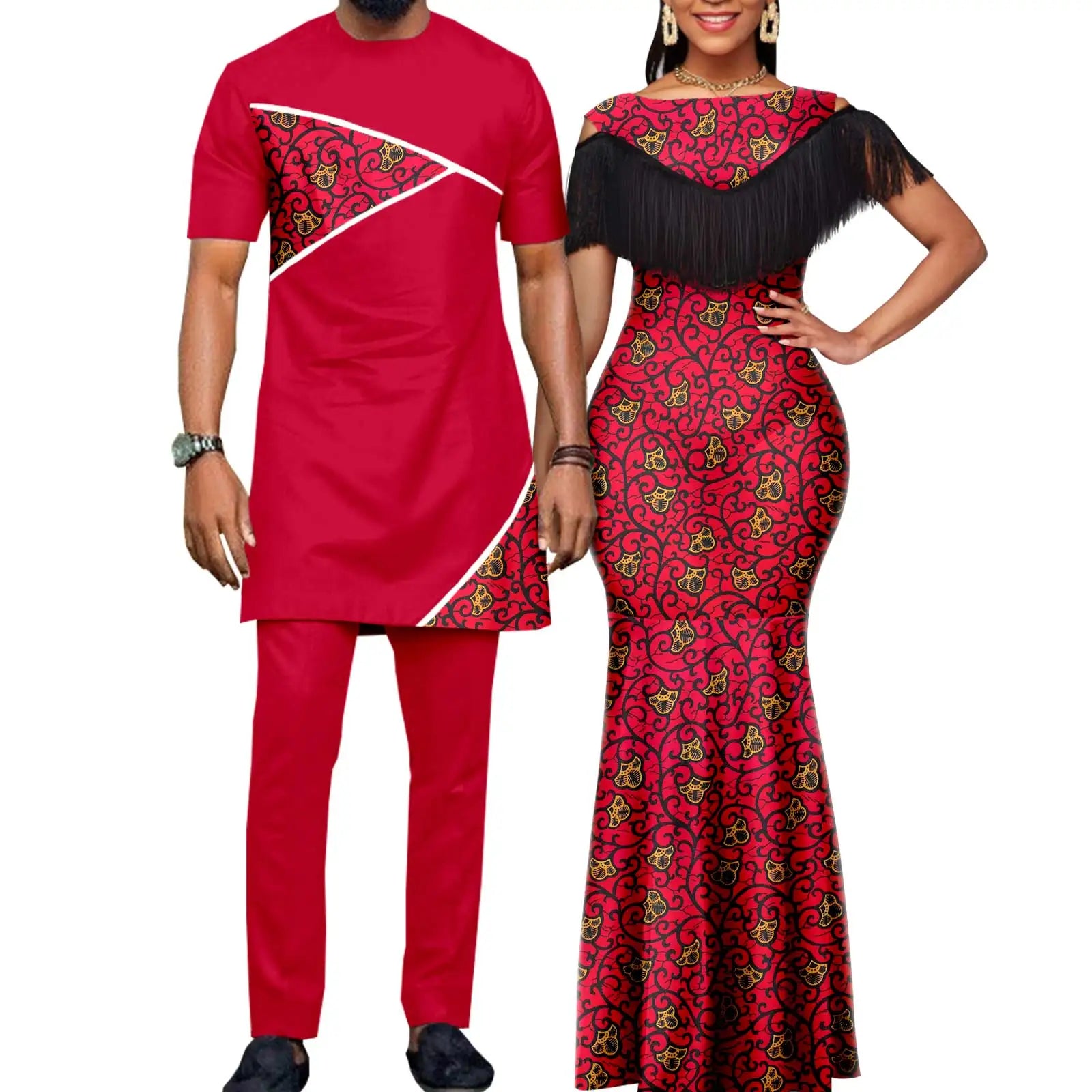 African Dresses for Women Matching Couple Outfits