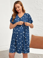 Maternity Batwing Sleeve Nursing Nightdress