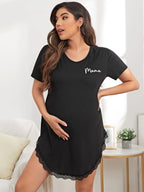Black Maternity Lounge Dress
