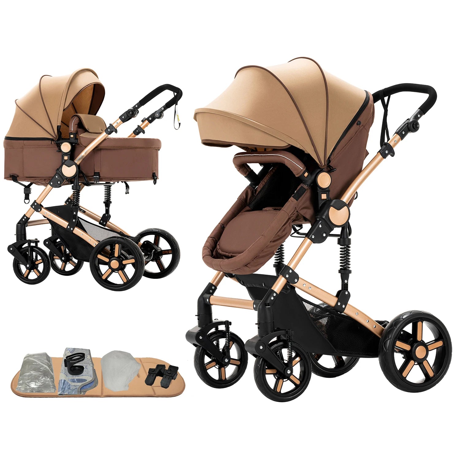 3 in 1 Baby Stroller with Car Seat ISOFIX Compatible