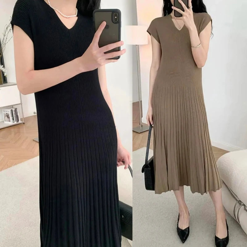 Pregnant Woman Summer Knitting Dress