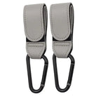 1/2pcs PU Leather Baby Bag Stroller Hook Accessories
