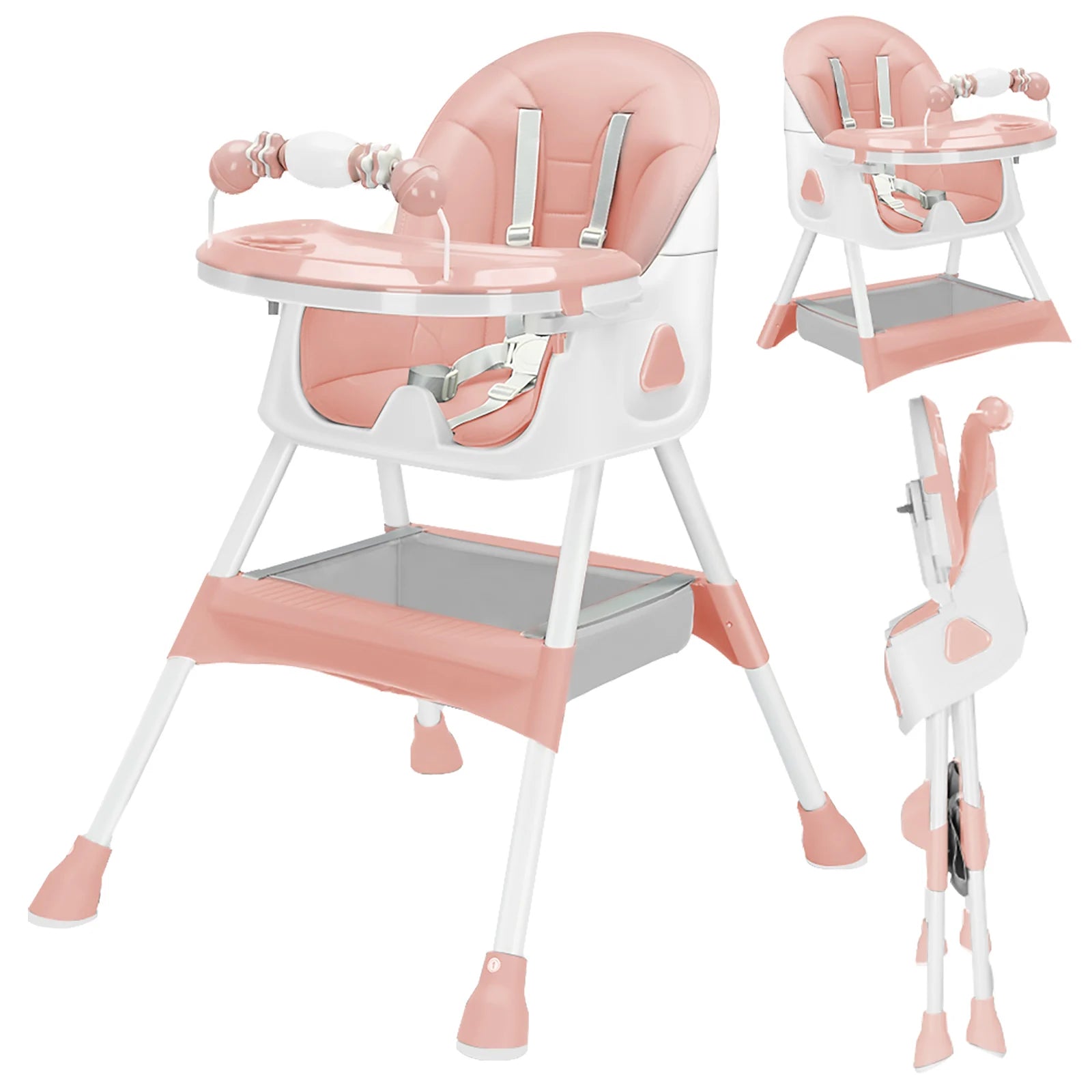 Foldable Baby High Toy Rack, Easy to Clean