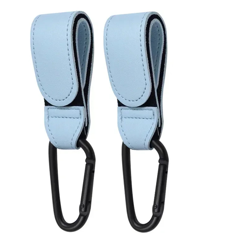 1/2pcs PU Leather Baby Bag Stroller Hook Accessories