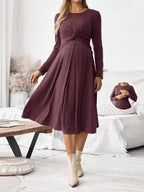 Maternity Twist Waist Nursing Dress,