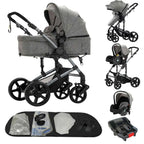 3 in 1 Baby Stroller with Car Seat ISOFIX Compatible