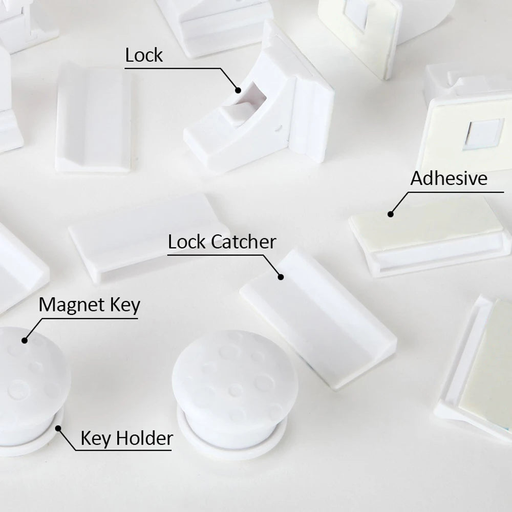 Magnetic Child Safety Lock invisible  Kids Security Drawer Latch Cabinet Door