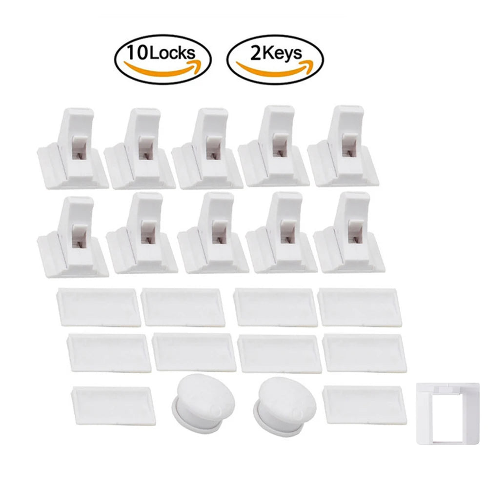 Magnetic Child Safety Lock invisible  Kids Security Drawer Latch Cabinet Door