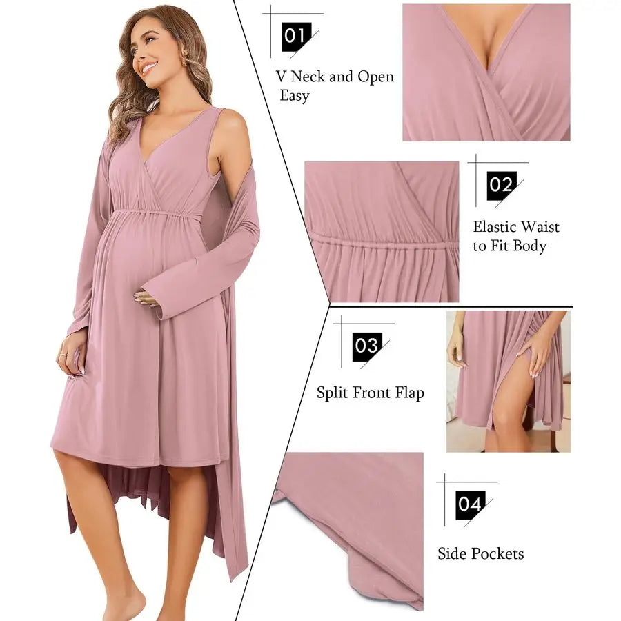Maternity Robe Set Labor Delivery