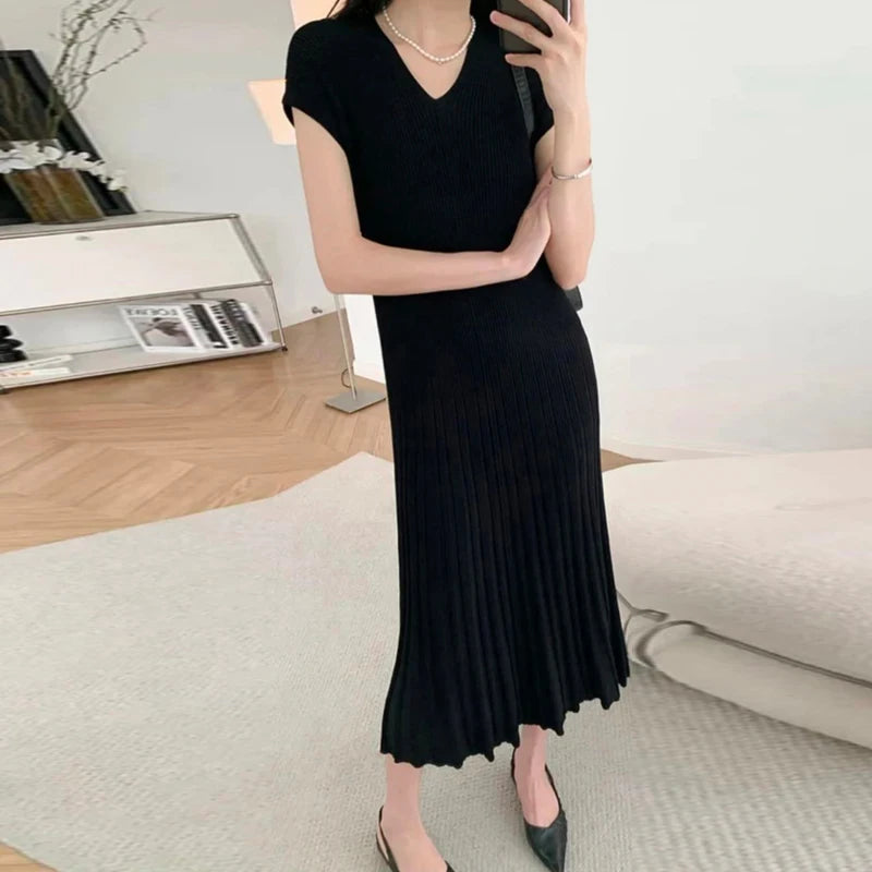 Pregnant Woman Summer Knitting Dress