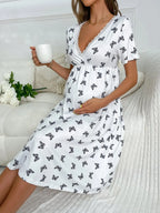 Maternity Surplice Dress