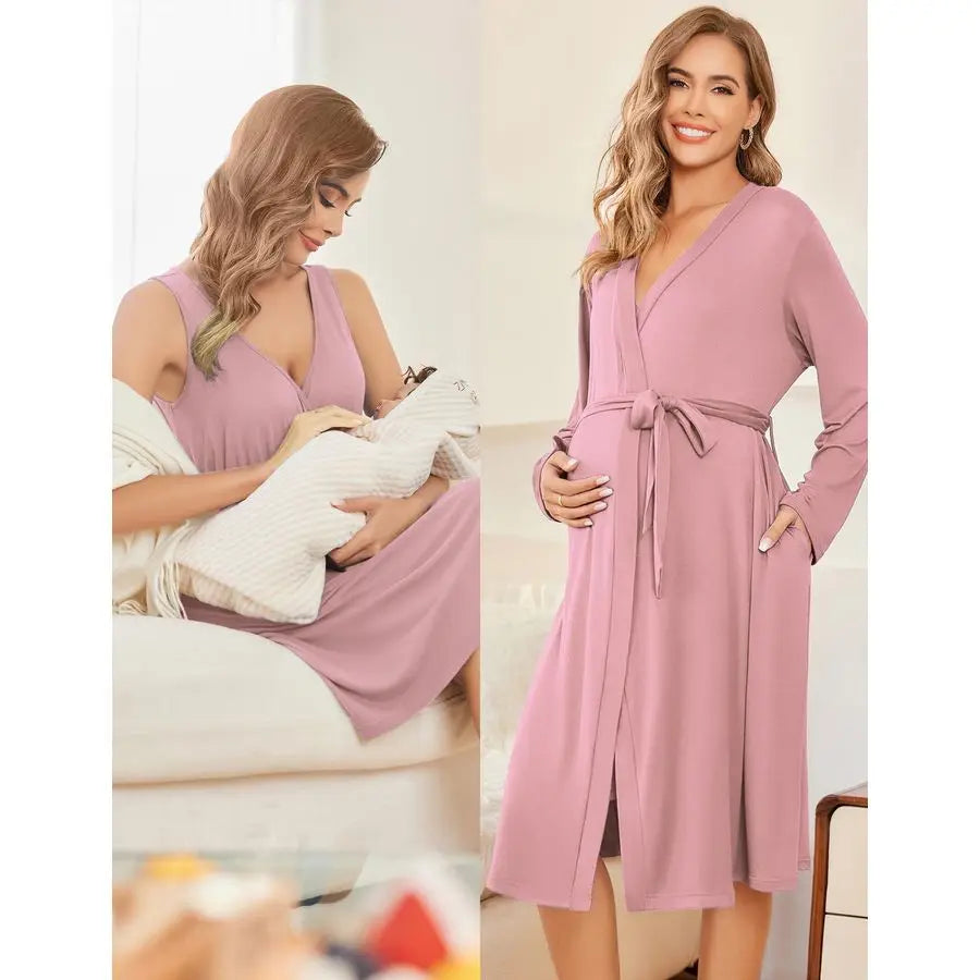 Maternity Robe Set Labor Delivery