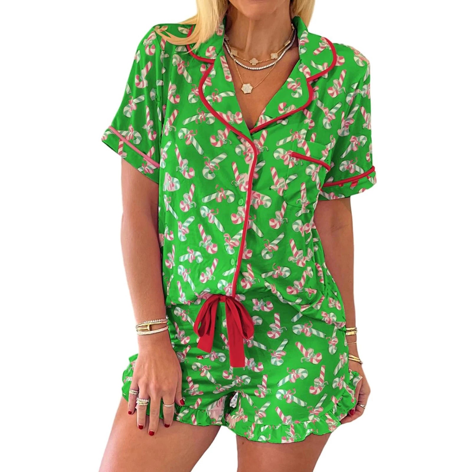 Women Summer Pajamas Set