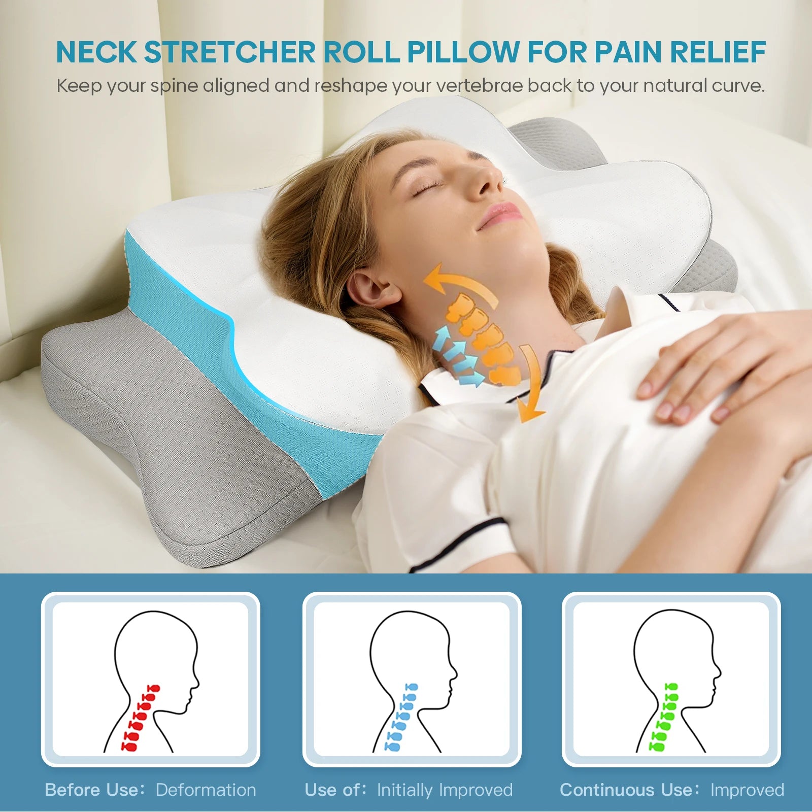 New Orthopedic Ergonomic Pillow Memory Foam