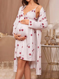 Maternity  Cami Sleep Dress with Robe Set