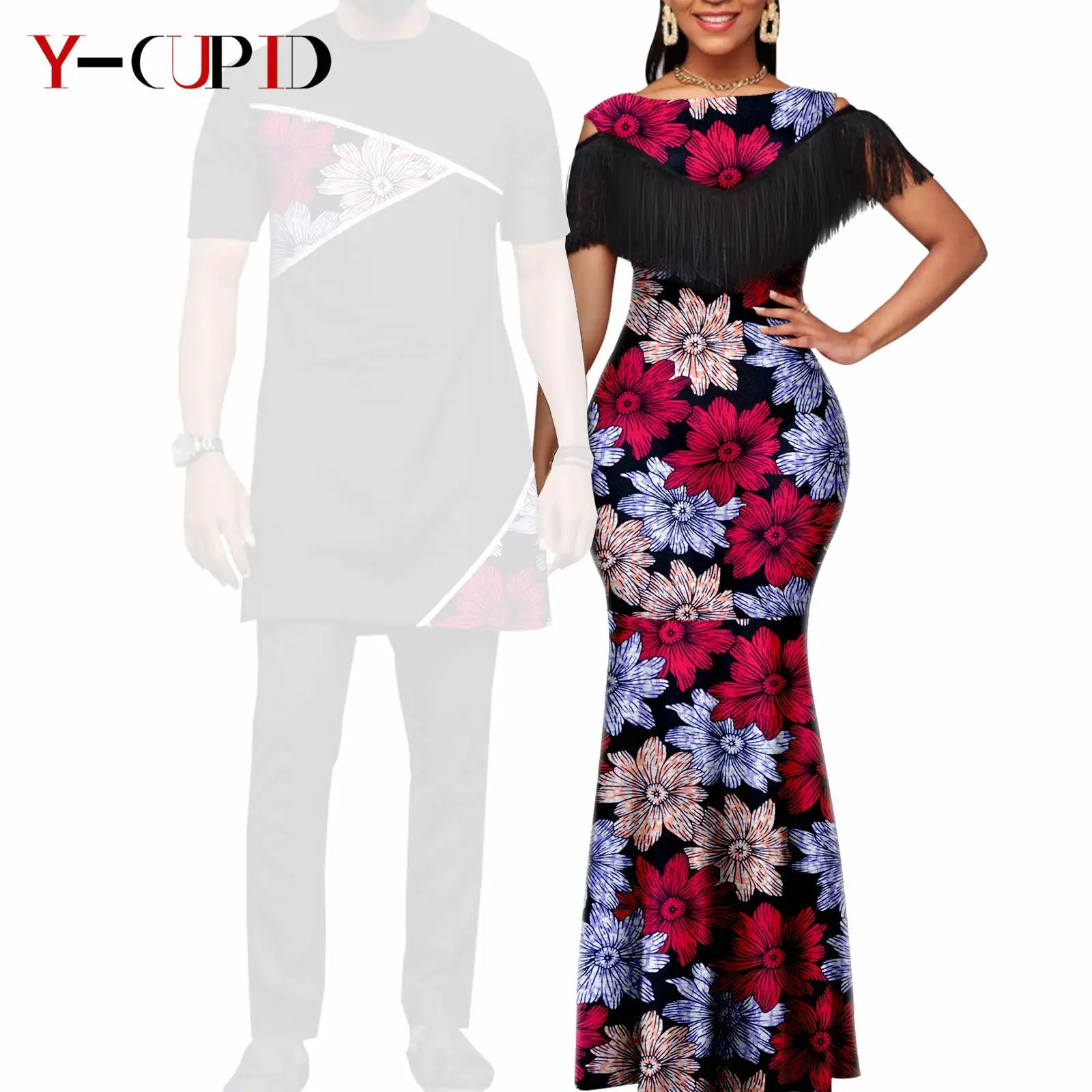 African Dresses for Women Matching Couple Outfits