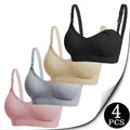 4-pieces of breastfeeding multicolor bra