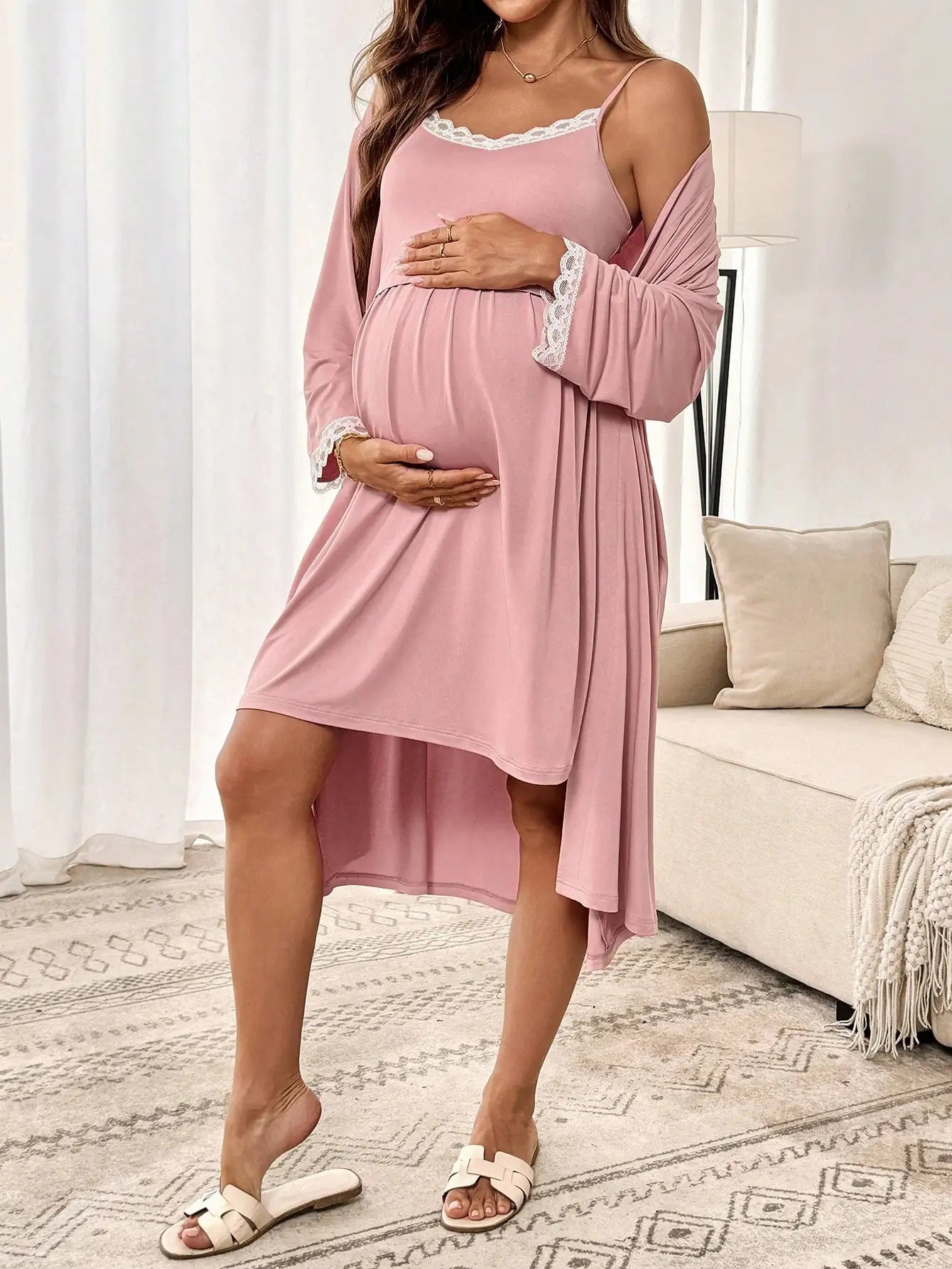 2-Piece Maternity Nursing Sleep Set: