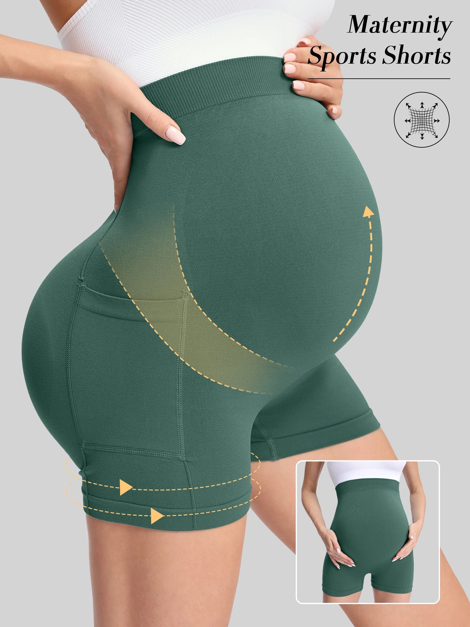 Pregnant women's pocket shorts,