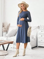 Maternity Twist Waist Nursing Dress,
