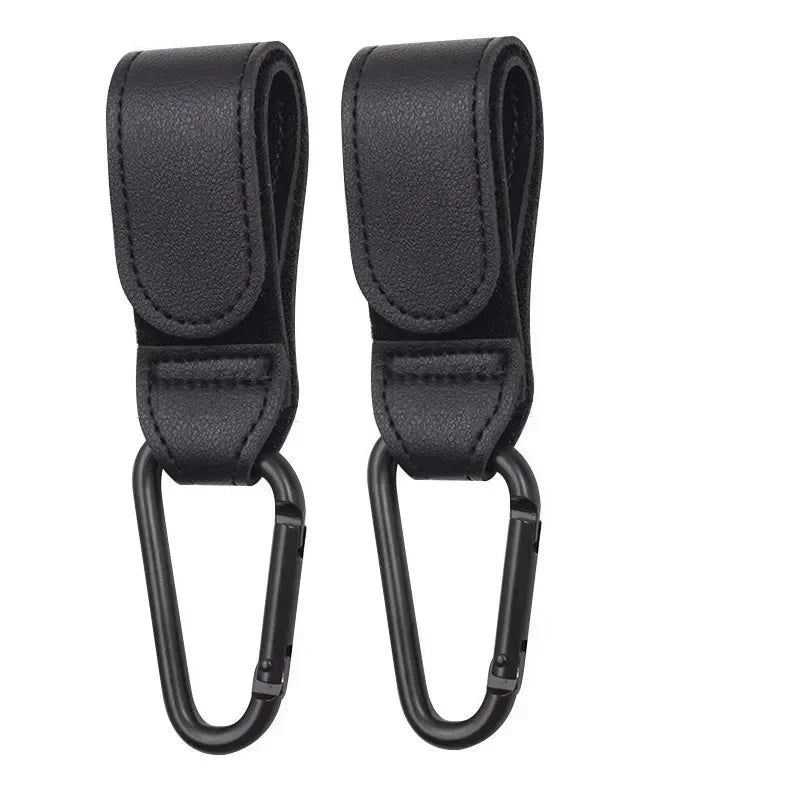 1/2pcs PU Leather Baby Bag Stroller Hook Accessories