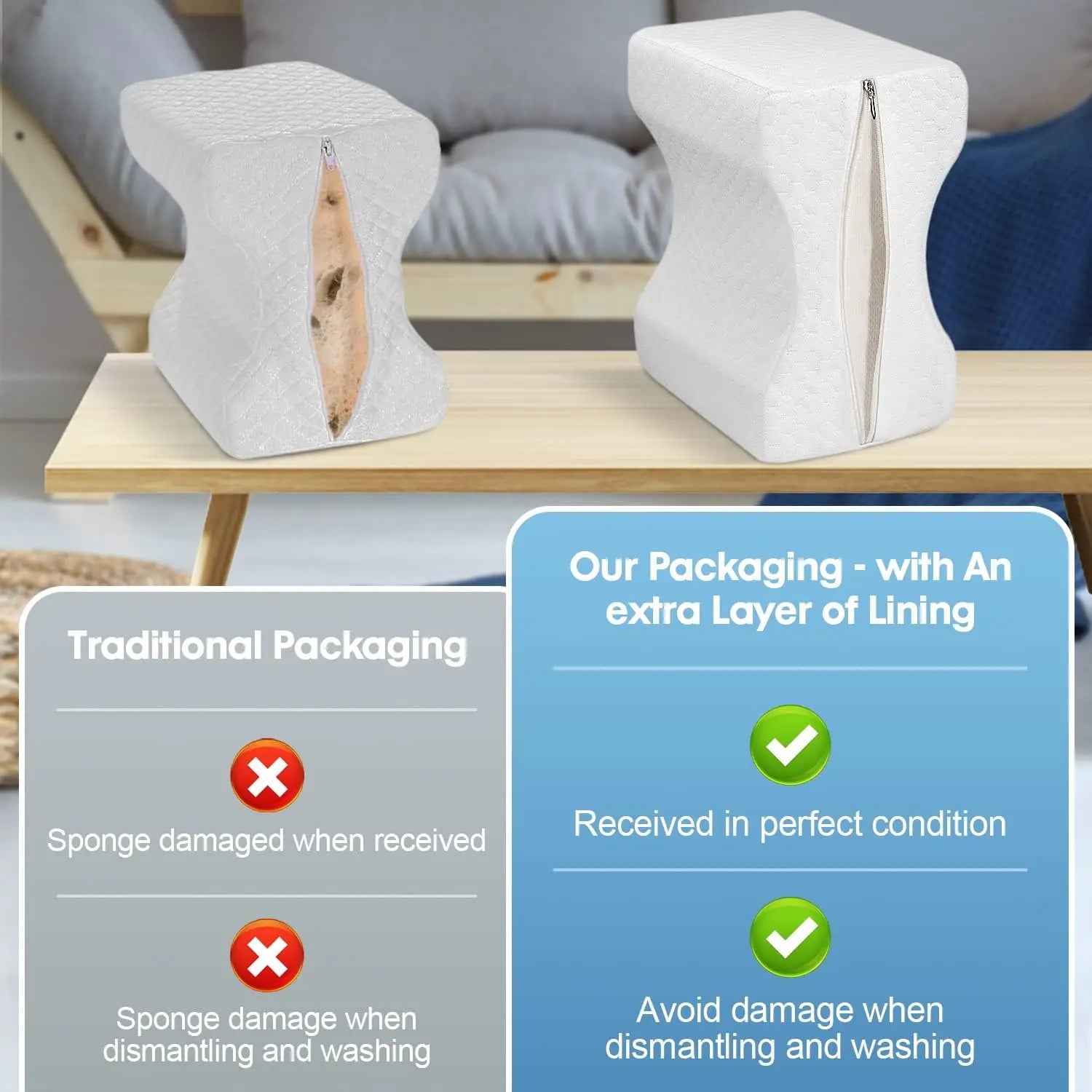 Memory Foam Knee Pillow for Pregnancy