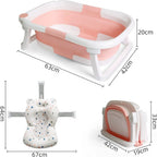 Foldable Baby Bath Tub with Bath Cushion  Thermometer