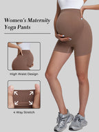 Maternity women  cropped pants, high waist support,