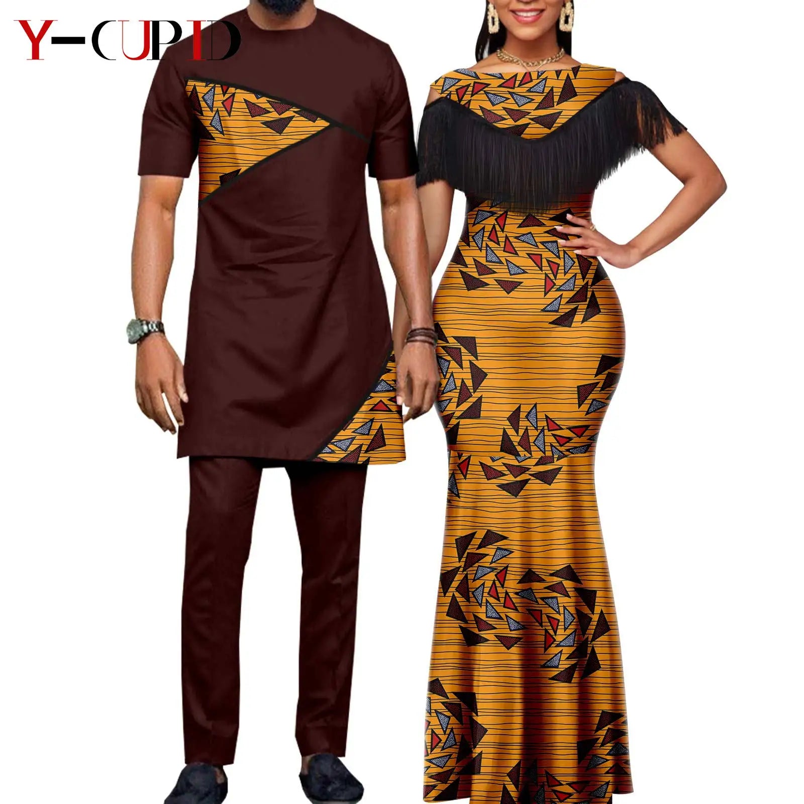 African Dresses for Women Matching Couple Outfits
