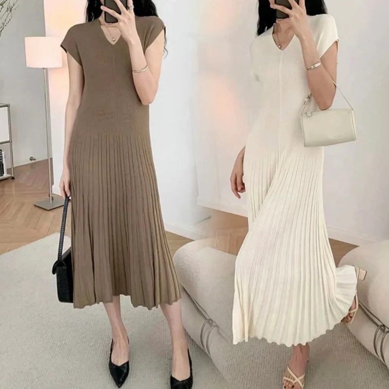Pregnant Woman Summer Knitting Dress