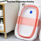 Foldable Baby Bath Tub with Bath Cushion  Thermometer