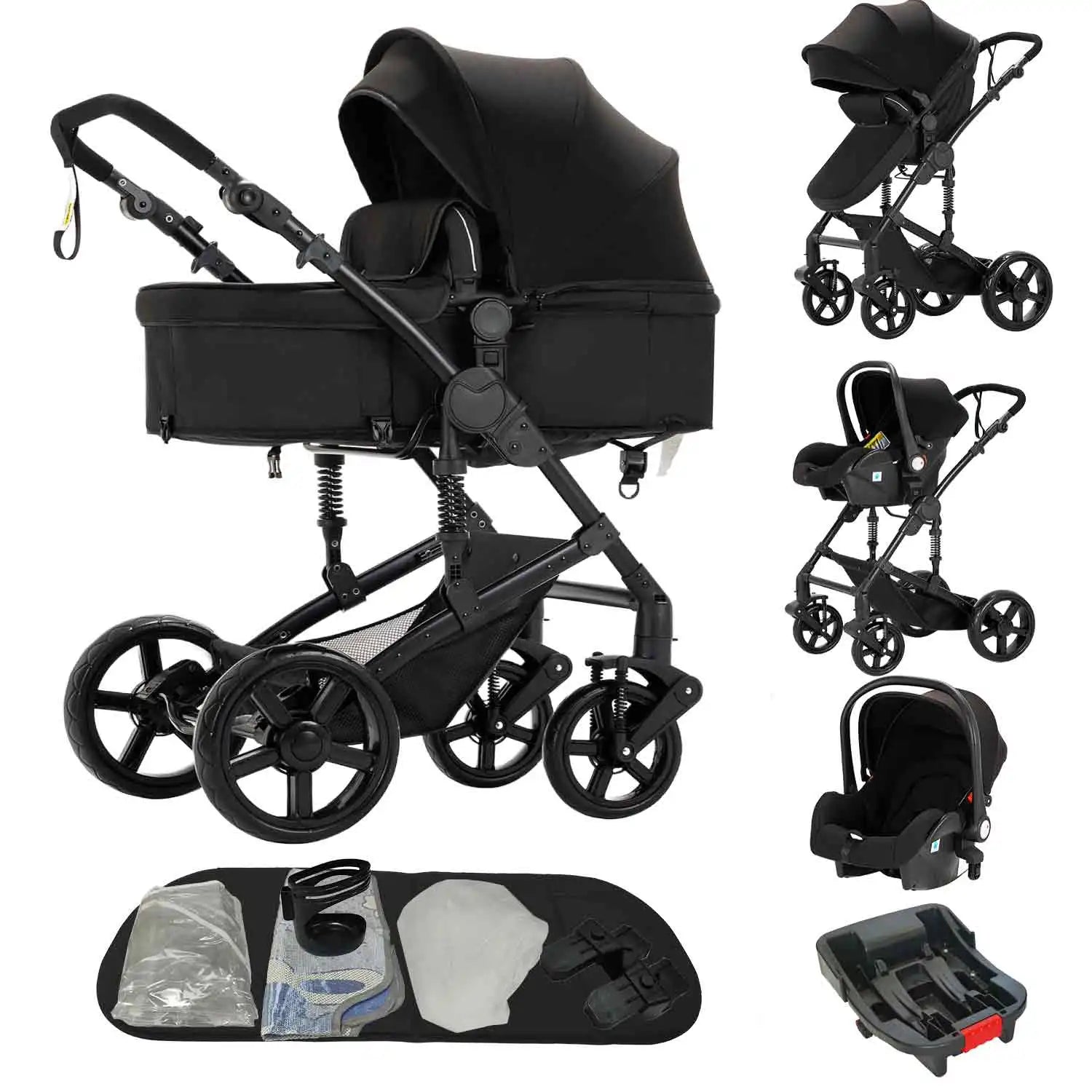 3 in 1 Baby Stroller with Car Seat ISOFIX Compatible